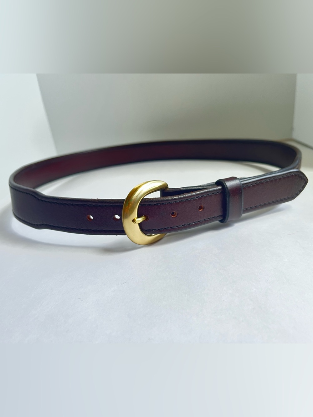 Milt Sparks Leather Gun Belt Men's Size 40 Boise Idaho Brown 1 1/2" Brass Buckle